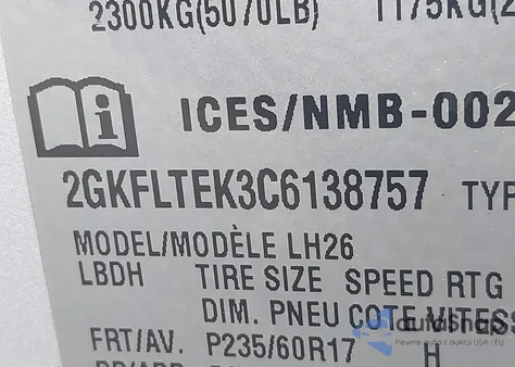 2012 GMC Terrain Sle-2 z USA, uszkodzony, nr VIN 2GKFLTEK3C6138757